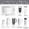 WUQID Silicone Boot Sleeve Compatible with Hydro Flask Travel Tumbler with Handle 32oz&40oz and 12-24oz Hydroflask Bottle & Stanley 20 30 40oz Tumbler, Fit 2.83-2.95in Bottom, Anti-Slip Bottle Cover view 2