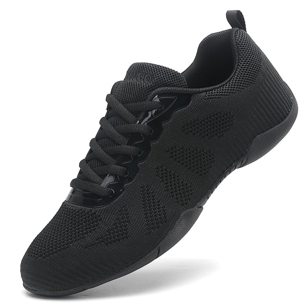 GlideMoves Cheer Shoes Girls Dance Training Team Competition Lady Tennis Tumbling Walk Sport Outdoor Youth Hip Hop Big Kid Size 3.5 Women Size 5.5 Black 36