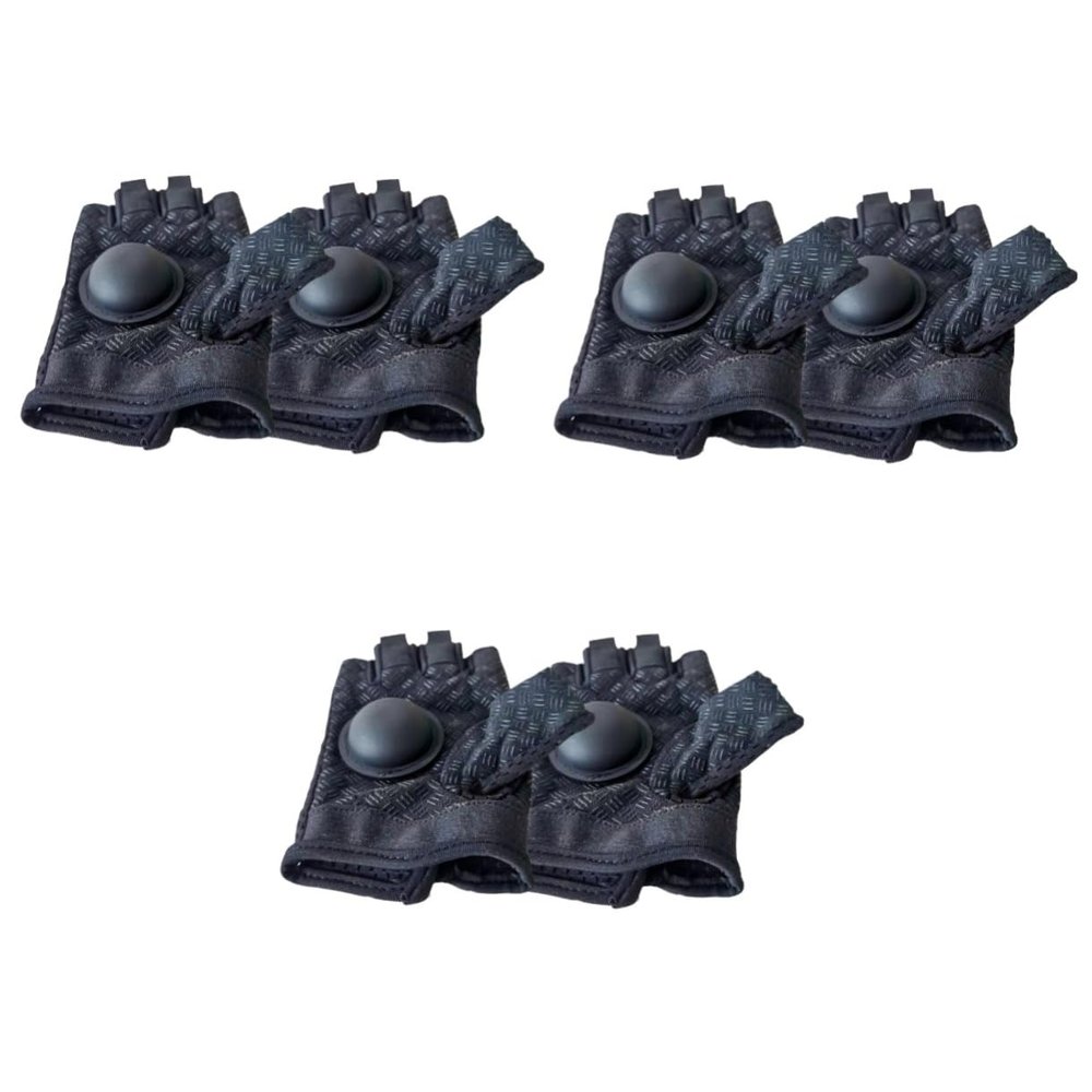 Kisangel 3pairs Volleyball Training Gloves Professional Hand Type Aid for Proper Passing Technique Breathable - Design for Teenagers Black Style