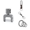 KeyUnity KA35M Titanium Swivel D Ring, KM02 Titanium Belt Clip Carabiner, KA24 Detachable Key Ring Connector & KA02 Flat Key Rings Bundle view 1