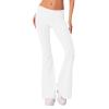 Flare Fold Over Yoga Pants for Women Bell Bottom Buttery Soft Cotton Leggings Y2k Low Rise Wide Leg Sweatpants Workout Flared Leggings Cute Stretch Skinny Flare Pants Teen Girls Y2k Clothes Streetwear view 2