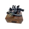 9 Inch Tamaya 1712 Sextant Instrument | Solid Aluminum Black Nautical Sextant for Celestial Navigation & Ship Positioning | Fully Functional Marine Navigation Tool with Anchor Wooden Box.