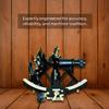 9 Inch Tamaya 1712 Sextant Instrument | Solid Aluminum Black Nautical Sextant for Celestial Navigation & Ship Positioning | Fully Functional Marine Navigation Tool with Anchor Wooden Box. view 2