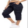 Rdruko Women's Cargo Capris Pants Lightweight Quick Dry Hiking Summer Casual Travel Pants with Pockets,Navy, US XXL view 1