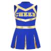 YiZYiF Women Cheer Leader Costume Uniform Cheerleading Adult Dress Outfit Pleated Pleated Dress Pleated Royal Blue A Medium view 3