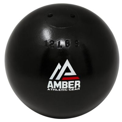 Amber Fight Gear Precision Performance 5.44kg/12lb Iron Shot Put Versatile Training and Competition Excellence with Sturdy Cast Iron Build and Durable Polyurethane Coating Black