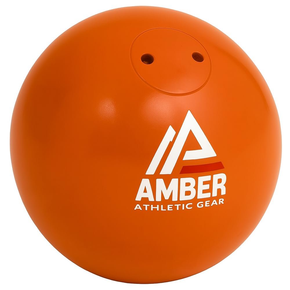 Amber Fight Gear Precision Performance 4.5kg/9.92lb Iron Shot Put Versatile Training and Competition Excellence with Sturdy Cast Iron Build and Durable Polyurethane Coating Orange