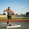 Amber Fight Gear Precision Performance 4.5kg/9.92lb Iron Shot Put Versatile Training and Competition Excellence with Sturdy Cast Iron Build and Durable Polyurethane Coating Orange view 4