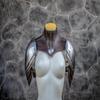 ARTIZANSTORE Medieval Steel Pauldrons with Leather Gorget Princess Armor Costume - Cosplay - LARP - Renaissance Halloween Costume view 1
