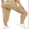 Rdruko Women's Cargo Capris Pants Lightweight Quick Dry Hiking Summer Casual Travel Pants with Pockets,Khaki, US XXL view 3