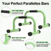 AmazeFan Parallettes Bars, Push Up Bars Strength Training For Handstands, Full Planche & Dips, Calisthenic, Gymnastic, [16.6x10x10in] Push Up Stands Handle for Floor Workouts Calisthenics Equipment view 3