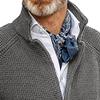 Men's Slim Knitted Button Sweater Solid Color Cardigan Plus Size Tops Casual Fashion Sweatshirt with Pockets (Medium,Grey) view 4