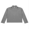 Yhong Kids Boys Girls Turtleneck Thermal Underwear Tops Basic Solid Color Long Sleeves Cotton T-Shirts Undershirts Dark Gray E 5-6 Years view 4