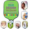 Custom Pickle Ball Paddles Cover with Your Image Photo Text or Logo, Personalized Paddles Covers Sleeves, Fits Most Rackets, 8.6 x 11.8 inch, Fluorescent Green view 1