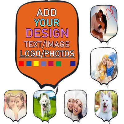 Custom Pickleballs Paddles Cover, Personalized with Photo Logo Text or Name Rackets Protective Covers, Fits Most Paddles Customized Pickleballs Paddle Cover or Rackets, 8.6 x11.8 Inch, Orange