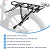 2025 Upgraded ZTZ Generies Biking Universal Adjustable Bike Rear Rack, Bike Carrier Rack with Quick Release Road Bicycle Rear Racks 110-165 lbs Capacity Universal, compatiable with Most of Bikes view 3