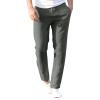 Men's Linen Pants Elastic Waist Drawstring Straight Leg Loose Fit Yoga Pants Lightweight Summer Beach Trousers with Pockets Dark Gray view 1