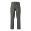 Men's Linen Pants Elastic Waist Drawstring Straight Leg Loose Fit Yoga Pants Lightweight Summer Beach Trousers with Pockets Dark Gray view 3
