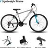 HH HILAND Adult 26 Inch Mountain Bike, Mens and Womens Bicycle with 21 Speed, High-Carbon Steel Frame Mountain Bicycle,MTB for Men Gray view 2