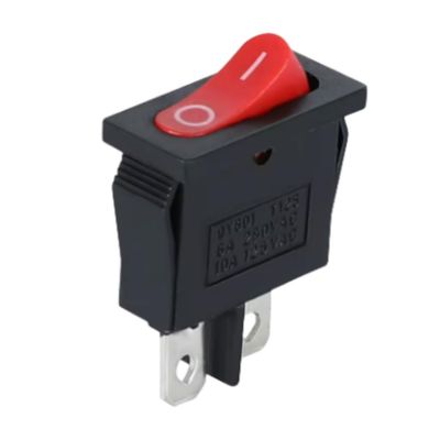 (10pcs) Boat Switch KCD1-110 2-pin 2-Speed Power Rocker Boat Switch 250/125V 10/6A Power Push Button Switch (Red)