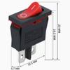 (10pcs) Boat Switch KCD1-110 2-pin 2-Speed Power Rocker Boat Switch 250/125V 10/6A Power Push Button Switch (Red) view 3