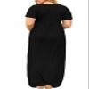 Halife Womens Plus Size Dresses Long Summer Casual Black Dress with Pockets 3X Funeral Church view 2