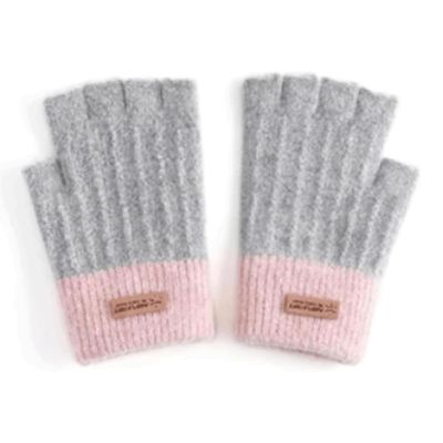 BKEKM Cute Gloves Half Finger Winter Gloves Knitted Mittens Gloves 1 Pair Ski Gloves Thermal Glove Fashion Outdoor Warm Gloves
