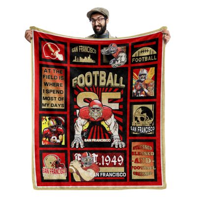 CusFuk Blanket for Men Women,Sports Lovers Gifts Warm Throw Flannel Blankets for Men Women Boys, Sports Style Travel Blanket Sofa Bed Couch for Men 60"x 50"