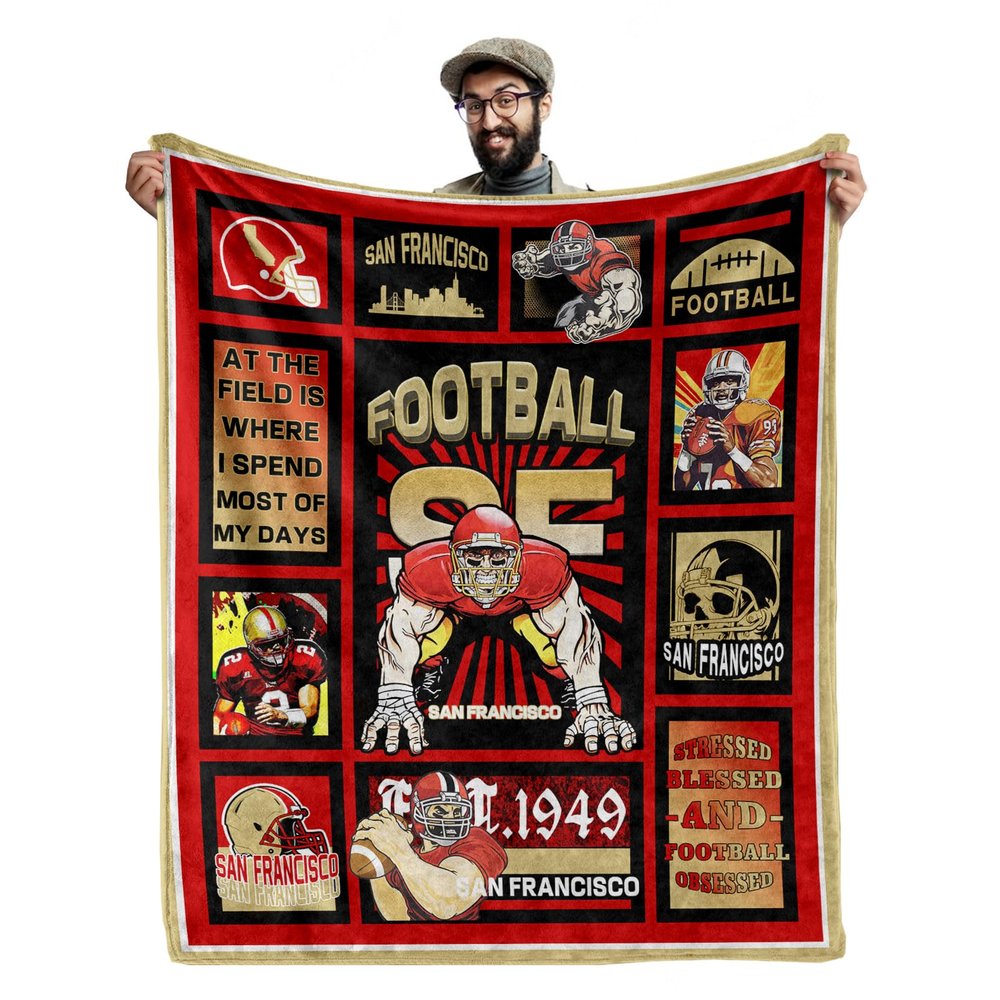 CusFuk Blanket for Men Women,Sports Lovers Gifts Warm Throw Flannel Blankets for Men Women Boys, Sports Style Travel Blanket Sofa Bed Couch for Men 60"x 50"