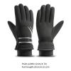BKEKM Cycling Gloves 1 Pair Mittens Gloves Non-Slip Knit Gloves Thickened Warm Ski Gloves Touchable for Men Women Thermal Glove view 2
