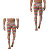 JOCKMAIL Long Johns Pants Men Thermal Underwear Cotton Printed Mens Thermal Underwear Sleeping Bottoms Leggings Pant (Large,LS-1106-Red-2Pack) view 1