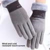 BKEKM Winter Gloves Thickened Mittens Gloves 1 Pair Touch Screen Windproof Gloves for Women Knit Gloves Non-Slip Thermal Glove view 3