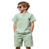 Arshiner Boy's 2 Pieces Linen Set Casual Henley Shirts Short Sleeve Beach Shorts Summer Shorts Outfits view 1