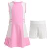 ABOCIW Girls Tennis Dress with Shorts Golf Outfit Sleeveless Tank Top Workout Athletic Dresses School Sports Pleated Dresses #2 Pink 5-6 Years view 1