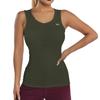 Wulibike Sleeveless Cycling Jersey Women Running Shirts Vest bike top Summer Biking tank With Pockets Olive-green XS view 2