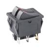 (5 pcs) Duplex Boat Switch KCD6 6-pin 2-Position Power Cocking Pushbutton Boat Switch 250/125V 16/20A Power Pushbutton Switch (Black Cat Eye) view 1