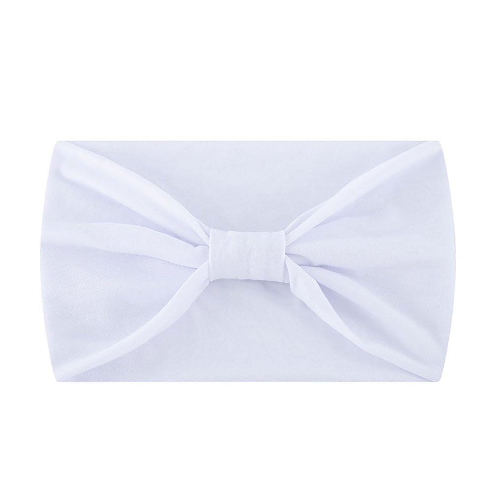 YOLAI Knotted Headband for Women Wide Headband for Women Fashion Hair Bands Elastic Turban for Girls Exercise Yoga (White, One Size)
