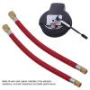 Gavigain 2pcs Bike Pump,Extension Hose Increasing 16.6cm 6.5in Length Nylon Copper Materials Double Valve Design Inflator Tube view 3