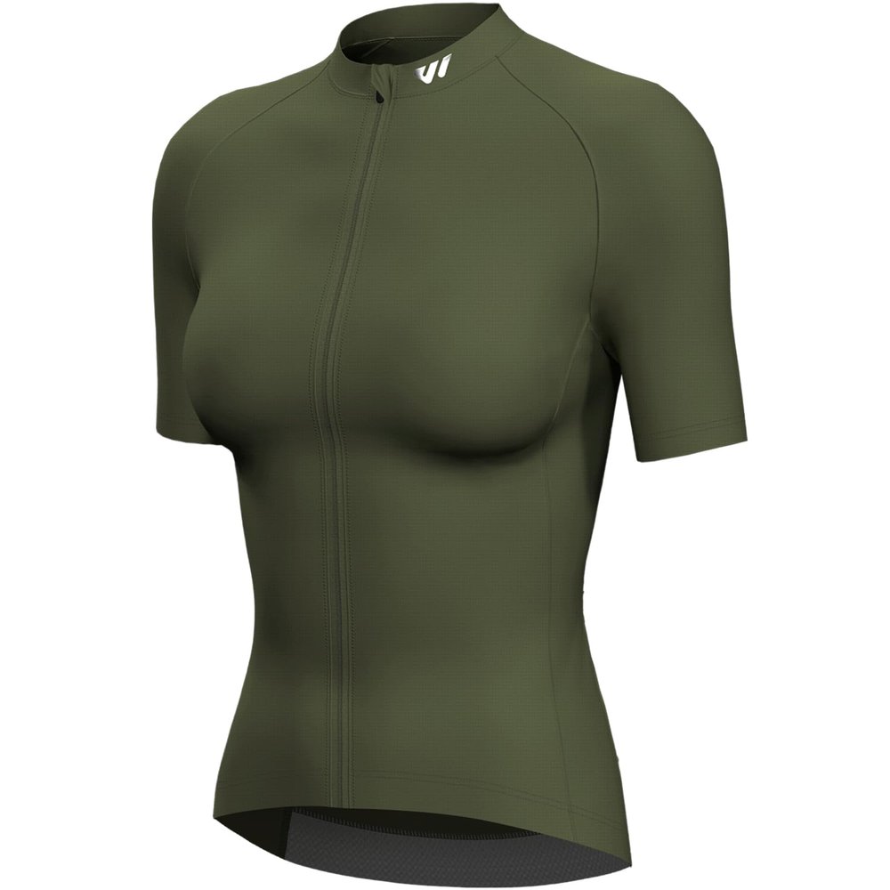 Wulibike Cycling Jersey Women Short Sleeve,Bike Shirts for Women Biking Tops Breathable Cycle Bicycle Jerseys with Pockets Olive-Green