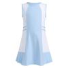 ABOCIW Girls Tennis Dress with Shorts Golf Outfit Sleeveless Tank Top Workout Athletic Dresses School Sports Pleated Dresses #2 Light Blue 8-9 Years view 2