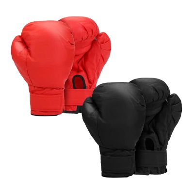 2 Pair Boxing Gloves Punching Bag Gloves Hands Protection Comfortable Punch Mitts Sparring Gloves PU Leather for Grappling, Kids