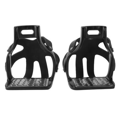 JOROBURO Horse Riding Stirrups, Anti Slip Aluminum Horse Saddle with Cowhide Protective Cover, Stirrups Horse Riding Tool Accessories for Horse Riders