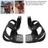 JOROBURO Horse Riding Stirrups, Anti Slip Aluminum Horse Saddle with Cowhide Protective Cover, Stirrups Horse Riding Tool Accessories for Horse Riders view 3