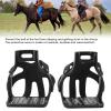 JOROBURO Horse Riding Stirrups, Anti Slip Aluminum Horse Saddle with Cowhide Protective Cover, Stirrups Horse Riding Tool Accessories for Horse Riders view 4
