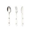 PEKJI 3pcs Portable Stainless Steel Cutlery Set Knife Fork Spoon Tableware Outdoor Camping Silverware Flatware Set Foldable view 1
