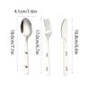 PEKJI 3pcs Portable Stainless Steel Cutlery Set Knife Fork Spoon Tableware Outdoor Camping Silverware Flatware Set Foldable view 2