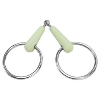 JOROBURO Horse Snaffle Bit, Rubber Wrapped Stainless Steel Loose Ring Horse Mouth Bit, Loose Link Horse Mouth Bit with Apple Flavor for Horse Training and Riding