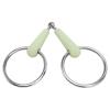 JOROBURO Horse Snaffle Bit, Rubber Wrapped Stainless Steel Loose Ring Horse Mouth Bit, Loose Link Horse Mouth Bit with Apple Flavor for Horse Training and Riding view 1