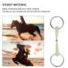JOROBURO Horse Snaffle Bit, Rubber Wrapped Stainless Steel Loose Ring Horse Mouth Bit, Loose Link Horse Mouth Bit with Apple Flavor for Horse Training and Riding view 3