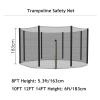 hxoity Trampoline Enclosure Net Only with Zipper & Buckle Perfect Visibility and Tear Weather-Resistant Trampoline Replacement Safety Enclosure System (Size : 12ft 4 U Legs 8 Poles) view 4